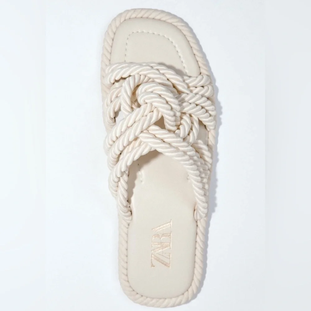 ZARA Rope Knotted Sandals - Picture 3 of 5